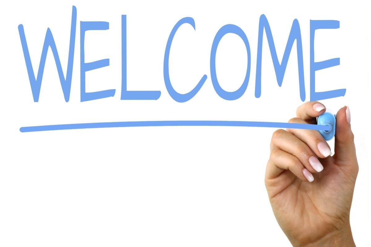 Welcome banner